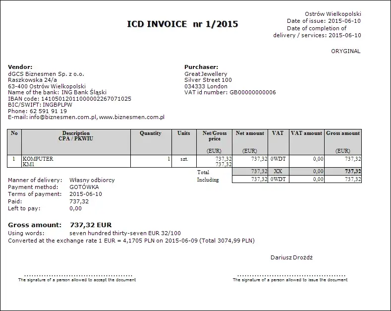 Jak wystawić fakturę w euro dla zagranicznego kontrahenta? Bez błędów!