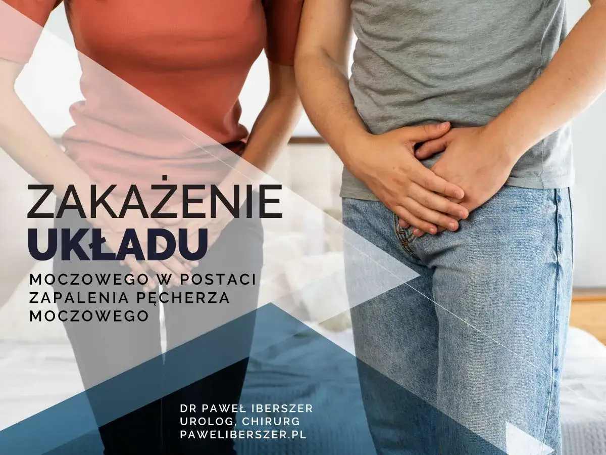 Osoby trzymające się za podbrzusze, symbolizujące zakażenie układu moczowego i zapalenie pęcherza.