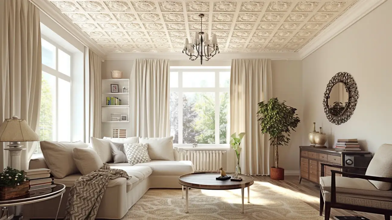 Szybka metamorfoza sufitu - kasetony styropianowe w akcji