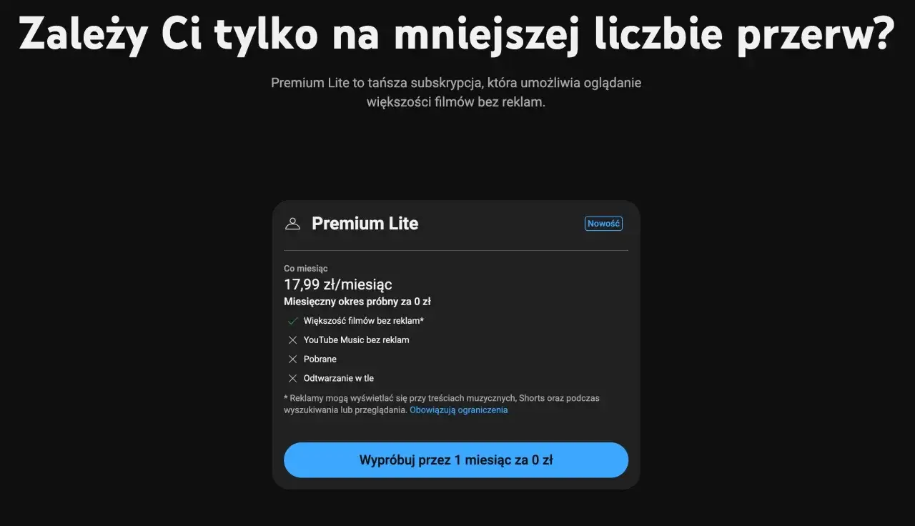 Ile kosztuje YouTube Music Premium? Ceny subskrypcji i zniżki