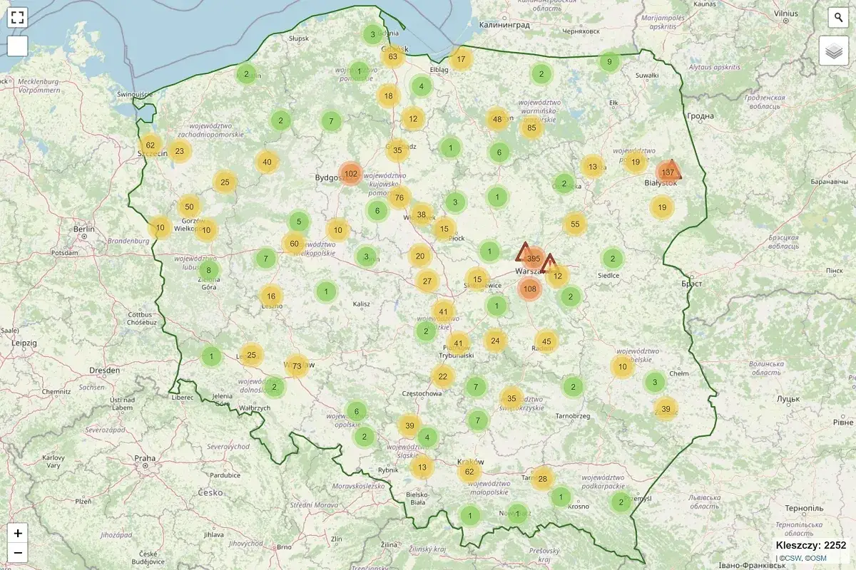 Gdzie są kleszcze? Mapa zagrożeń i jak się chronić!