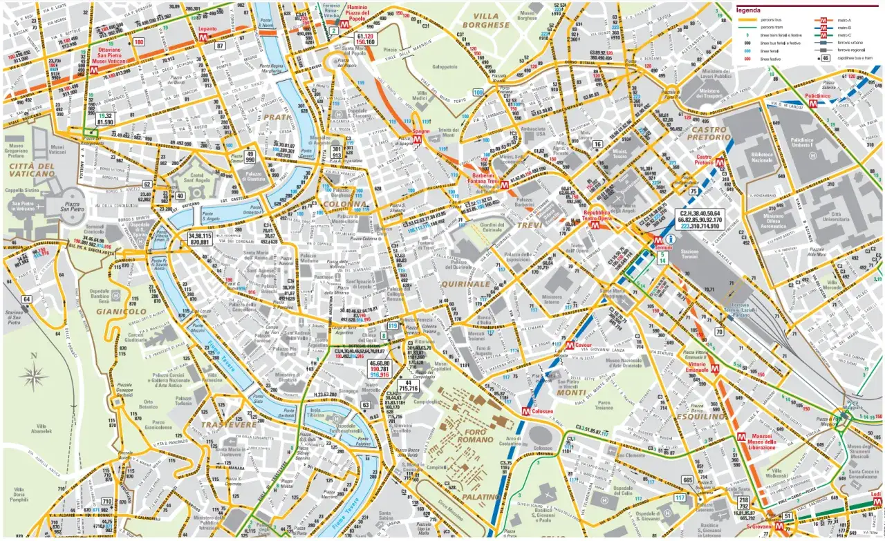  Mapa metra w Rzymie - Linie, stacje, bilety, rozkład jazdy