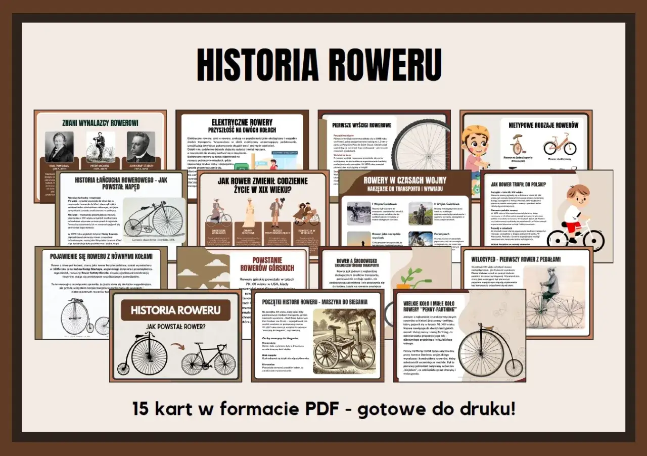 Historia roweru klasa 4: od wynalazców po rowery górskie i elektryczne. Odkryj ewolucję jednośladów!