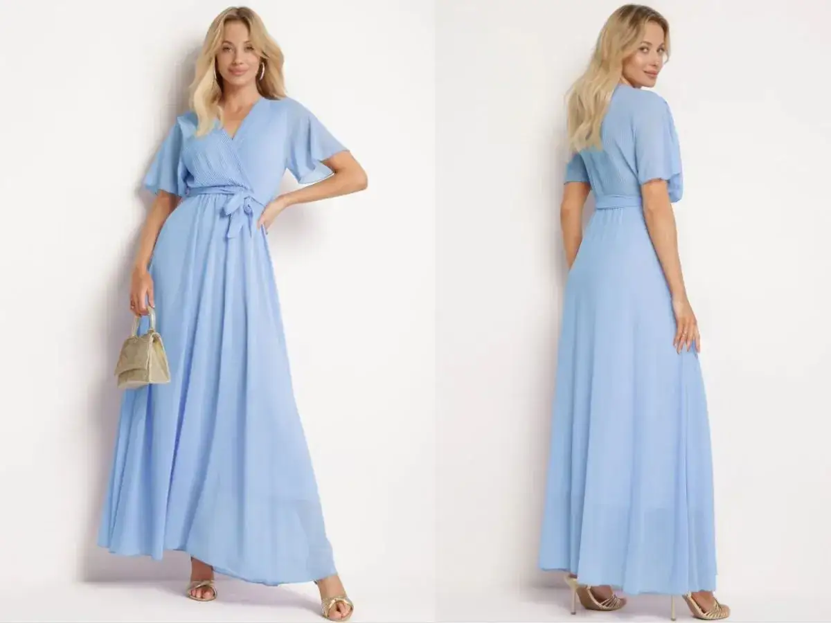 Jakie dodatki do niebieskiej sukienki na wesele? Zjawiskowy look!