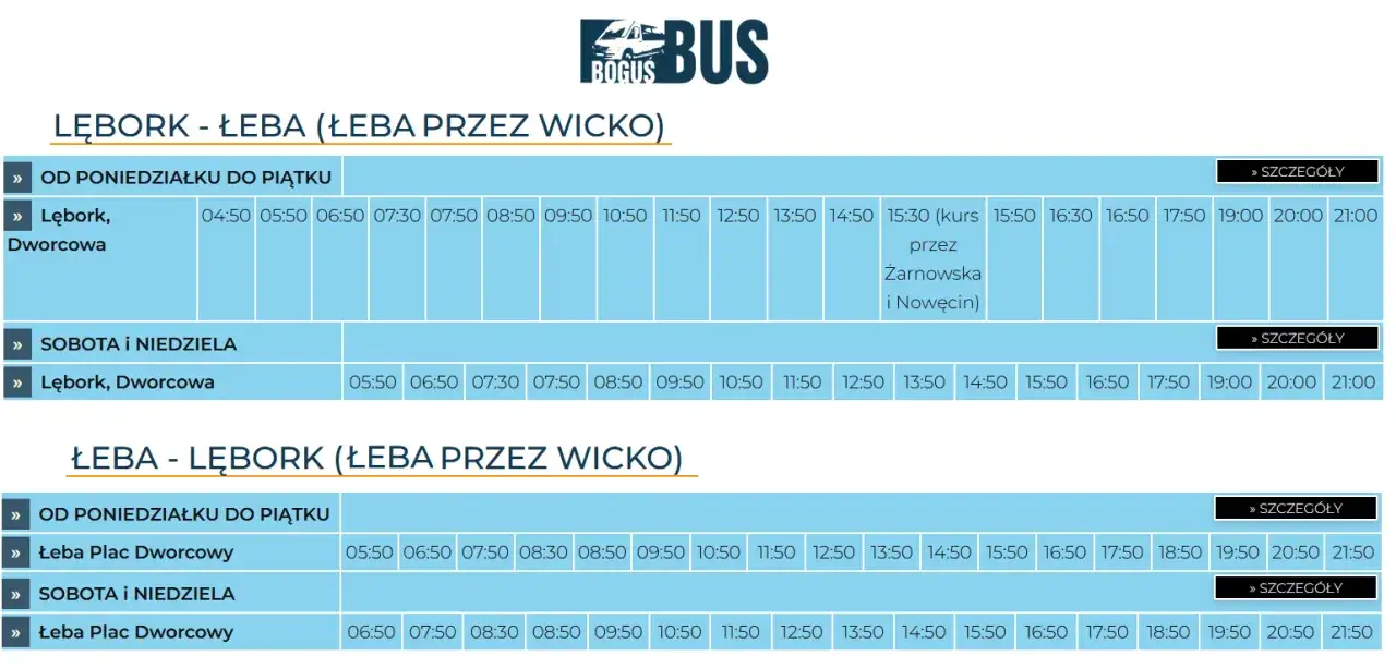 Boguś Bus Lębork: Gdzie dokładnie przystanek? Sprawdź rozkład!