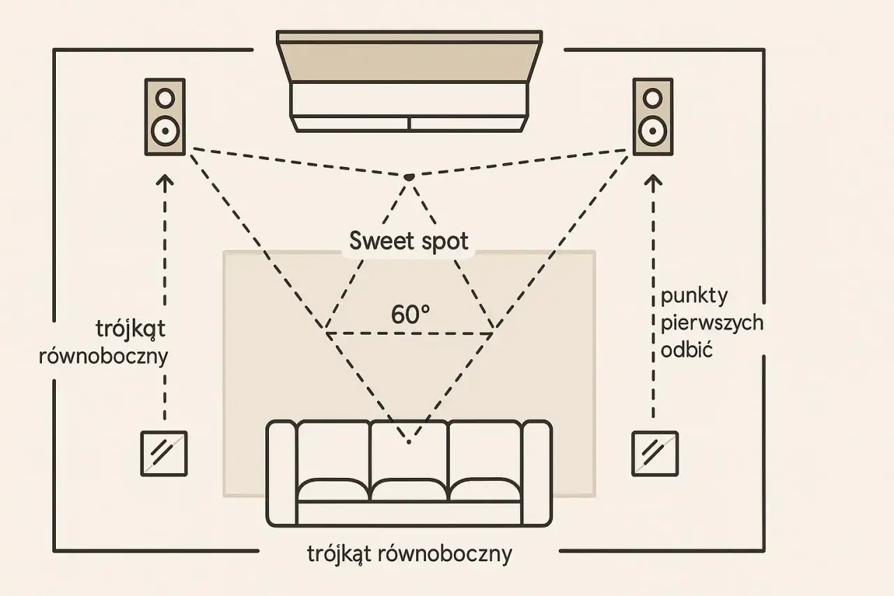Jak rozmieścić głośniki w salonie? Odkryj swój sweet spot!