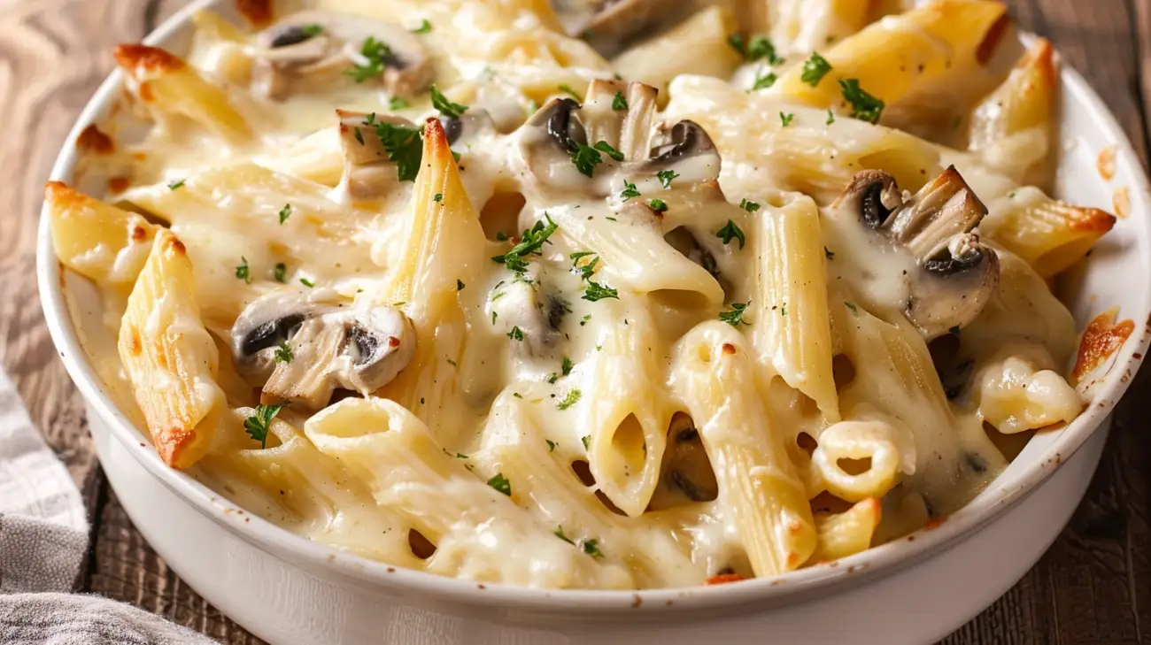 Makaron z serem i pieczarkami: Klasyczny przepis na tradycyjne danie 