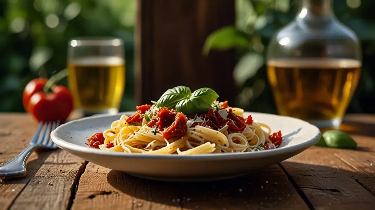 Jak zrobić makaron z sosem z suszonych pomidorów? Pyszny przepis