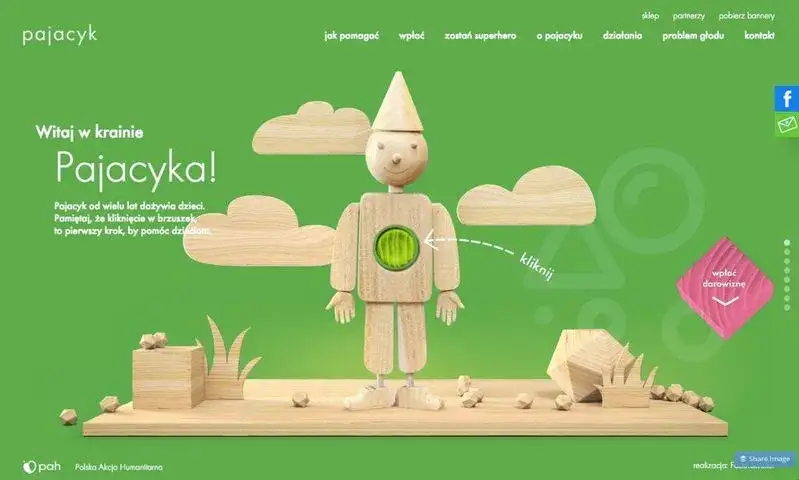 Kto jest właścicielem domeny pajacyk pl i jak wspiera dzieci?