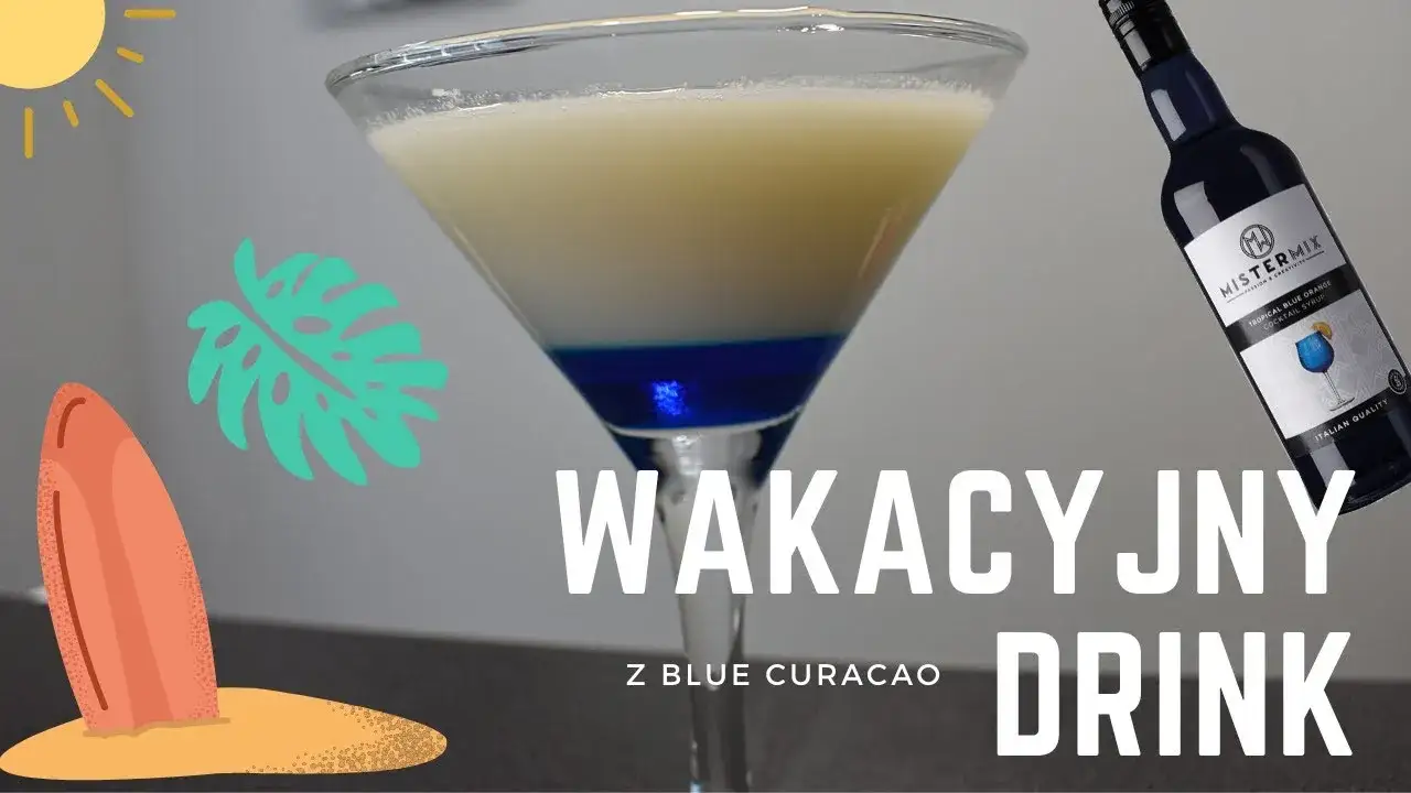 Pyszny drink z sokiem bananowym i blue curacao, który musisz spróbować