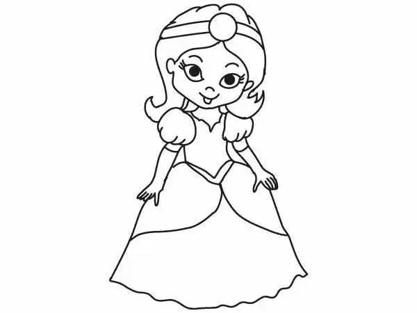 Kolorowanka królewna - darmowe do wydruku kolorowanki dla dzieci