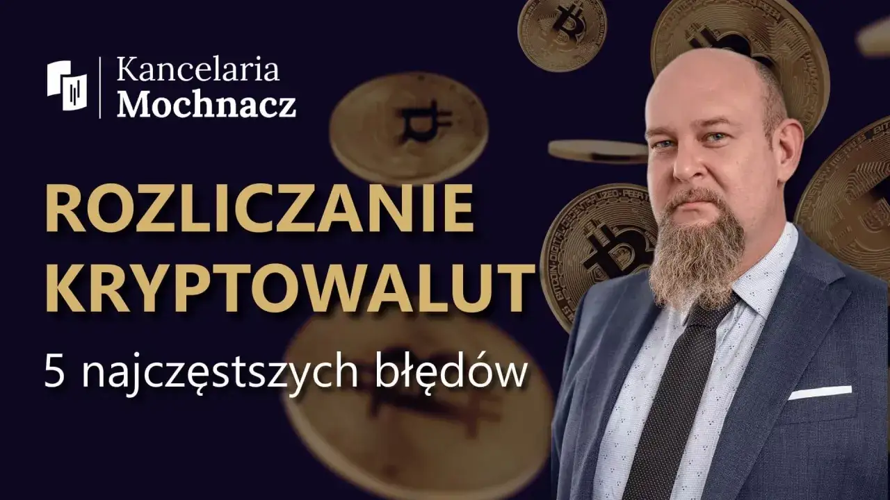 Ekspert wyjaśnia, jak rozliczać kryptowaluty, unikając 5 najczęstszych błędów. W tle monety Bitcoin.