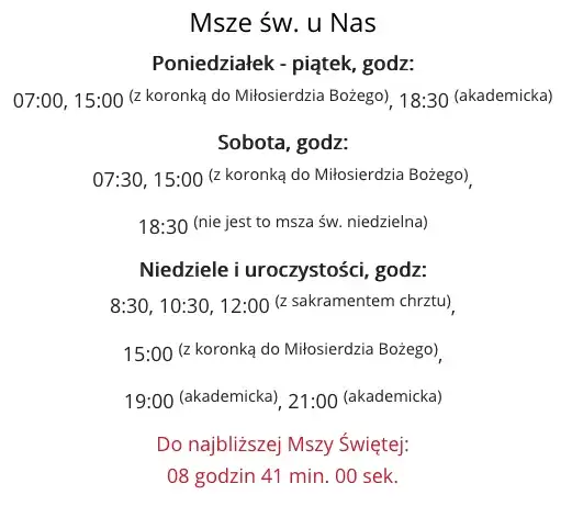 O której jest suma w kościele? Sprawdź godziny mszy w Twojej okolicy
