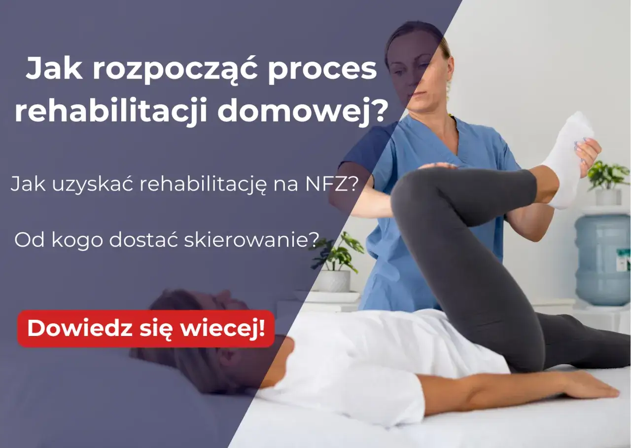 Fizjoterapeutka pomaga pacjentce w ćwiczeniach rehabilitacyjnych nogi.