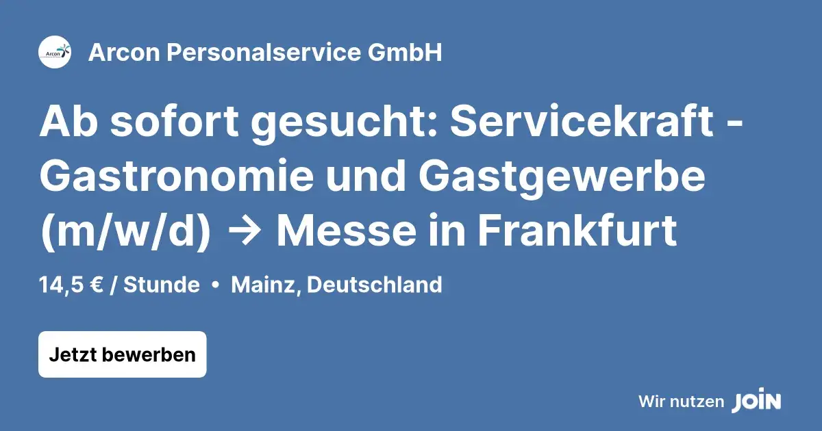 Jobs Gastronomie Frankfurt: Chancen, Gehalt & Bewerbungstipps
