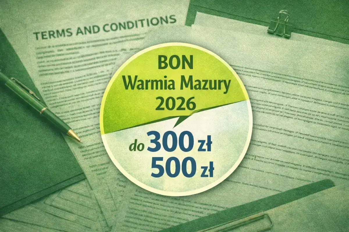 Bon turystyczny Warmia i Mazury 2026 do 300-500 zł. Idealny na relaks w basenach termalnych.