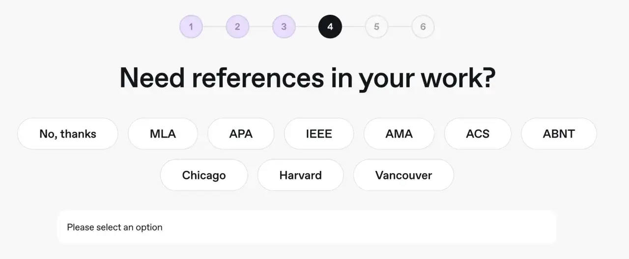 Potrzebujesz cytatów? Wybierz styl: MLA, APA, IEEE, AMA, ACS, ABNT, Chicago, Harvard, Vancouver.