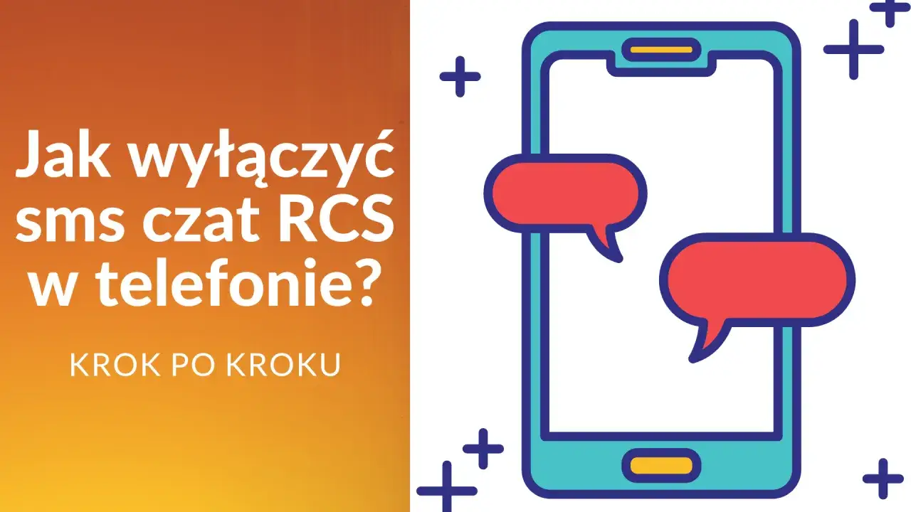Jak wyłączyć sms czat RCS w telefonie? Instrukcja krok po kroku. Ikona telefonu z dymkami czatu.