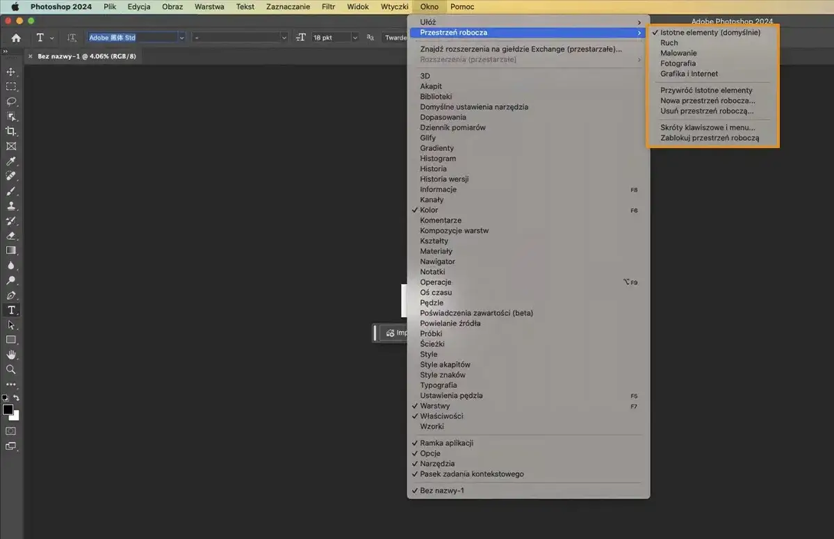 Jak włączyć pasek narzędzi w Photoshopie i rozwiązać problemy z widocznością