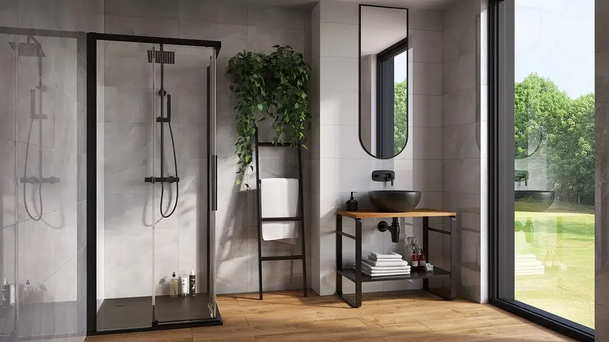 Brodzik czarny konglomerat – idealne rozwiązanie do nowoczesnej łazienki