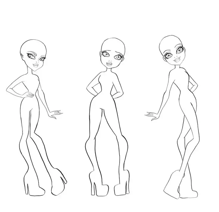 Kolorowanki z lalkami Bratz: Pokoloruj modne i stylowe przyjaciółki