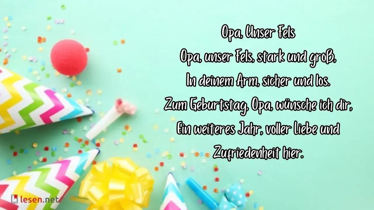 Gedicht Opa Geburtstag: Persönliche Reime & Ideen für Enkel