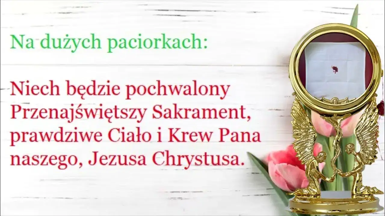 Czemu mówimy Niechaj będzie pochwalony Przenajświętszy Sakrament?