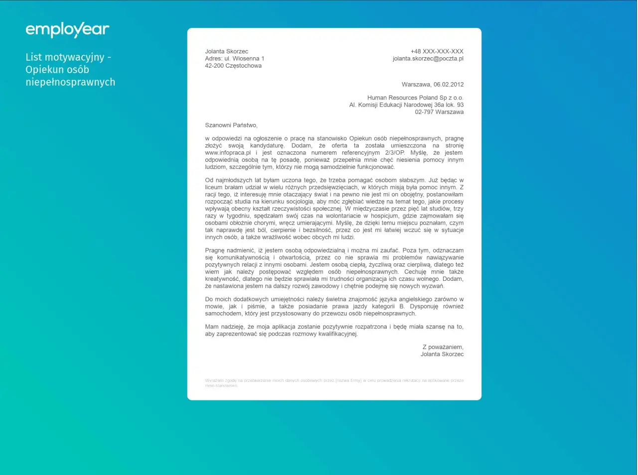 Jak napisać skuteczny list motywacyjny opiekuna osób niepełnosprawnych