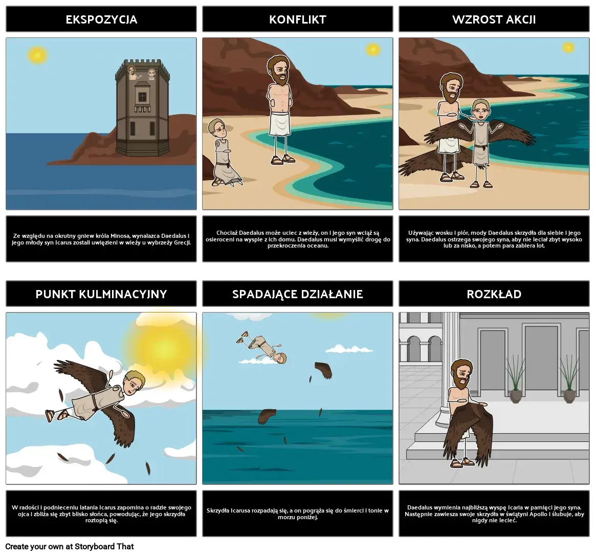 Dedal i Ikar w komiksie - Jak zostali przedstawieni w komiksach?