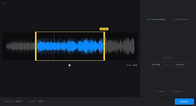 Przycinacz muzyki: Jak szybko edytować utwory audio online