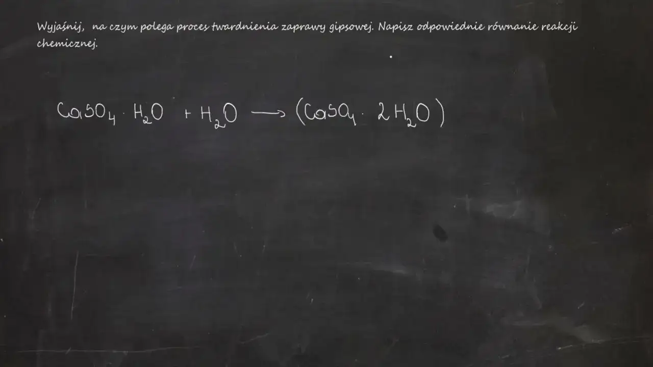 Na czym polega twardnienie zaprawy gipsowej i jak to wpływa na trwałość?