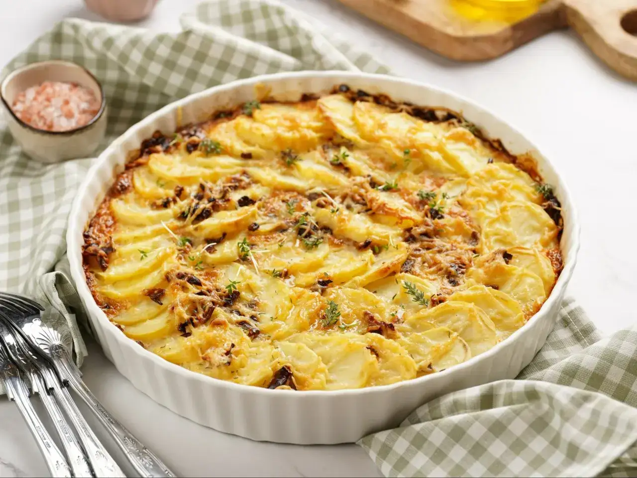 Bezmięsna zapiekanka ziemniaczana: przepis na kremowy obiad idealny?