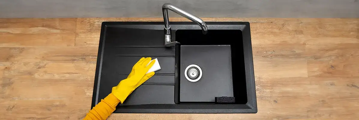 Skuteczne czyszczenie zlewozmywaka konglomeratowego bez uszkodzeń