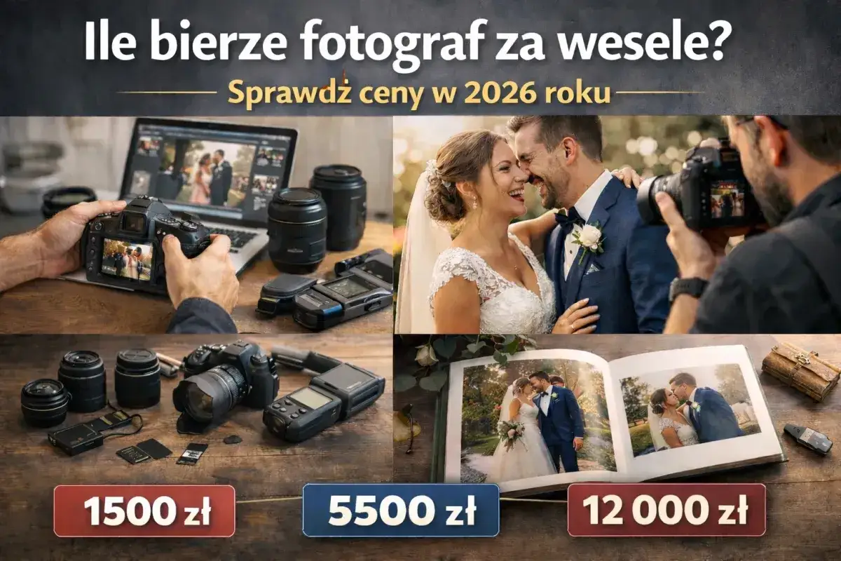 Fotograf i kamerzysta na wesele 2026: Ceny, pakiety, pułapki.