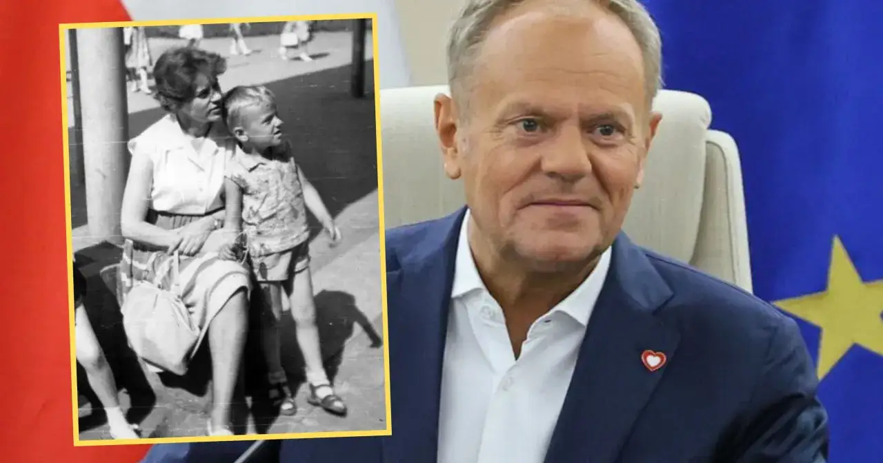 Donald Tusk z matką i bratem. Czy matka Donalda Tuska była polką? Tak, była.