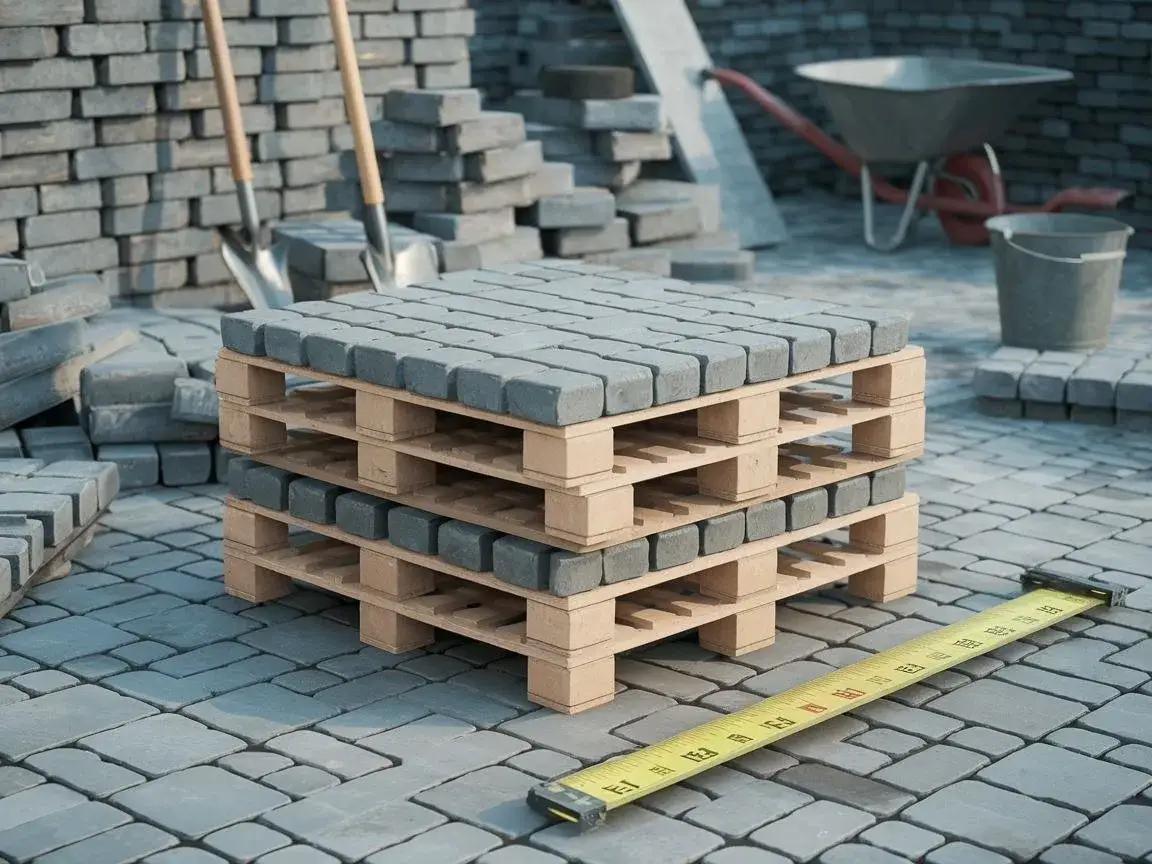 Kostka brukowa 8 cm na palecie: ilość, powierzchnia i waga