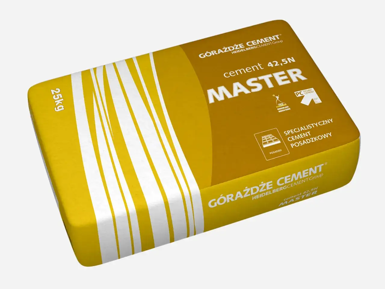 Worek cementu budowlanego Górażdże Cement Master 42,5N 25kg.