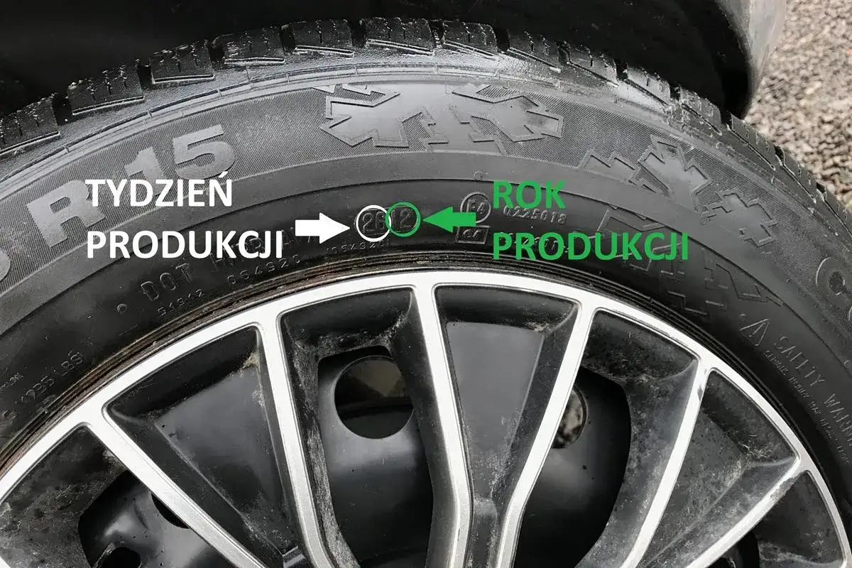 Jak sprawdzić rok produkcji opony Dębica? Na oponie widoczny jest tydzień i rok produkcji: 2612.
