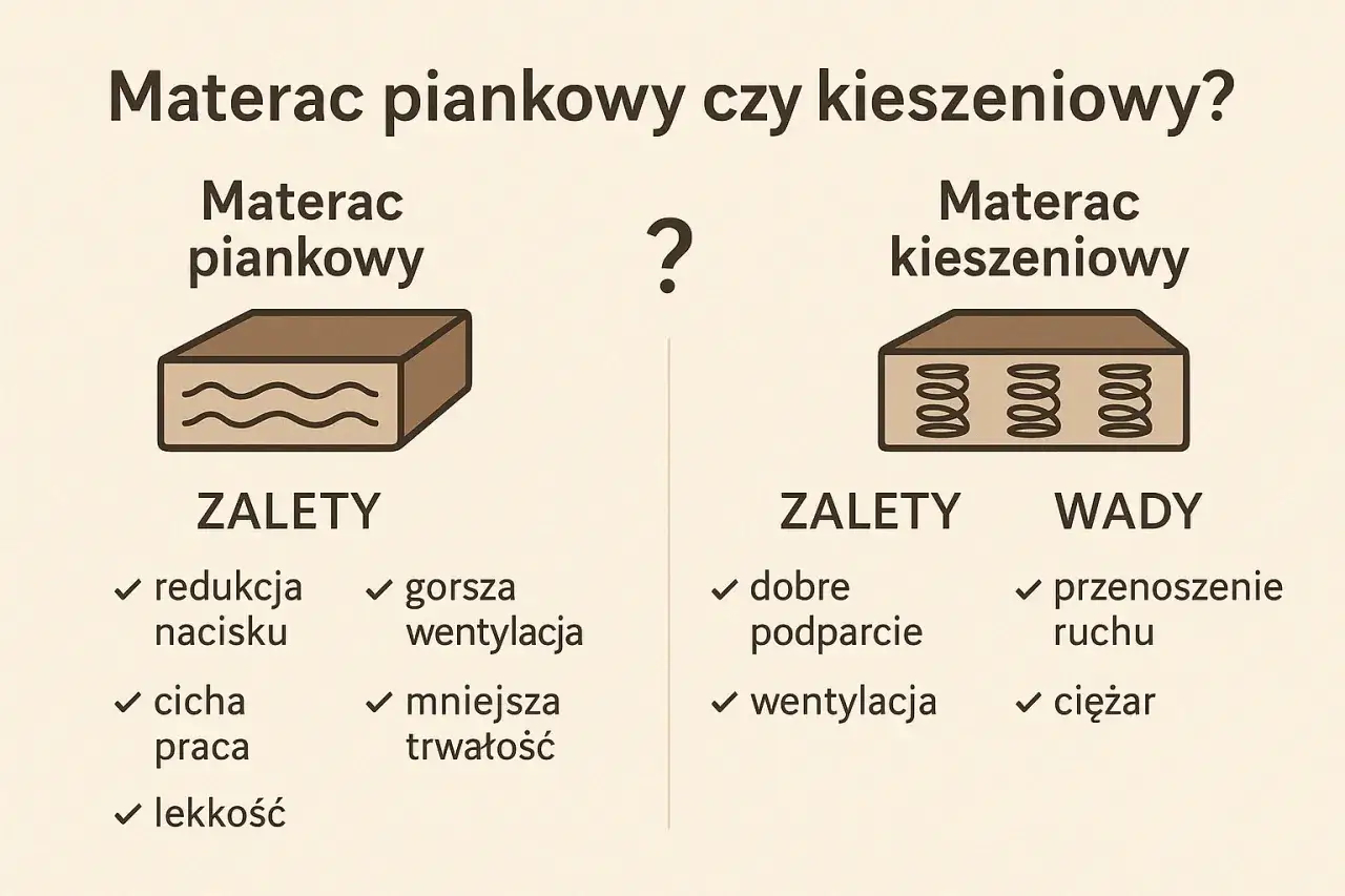 Piankowy vs kieszeniowy: Który materac wybrać? Porównaj i zdecyduj!
