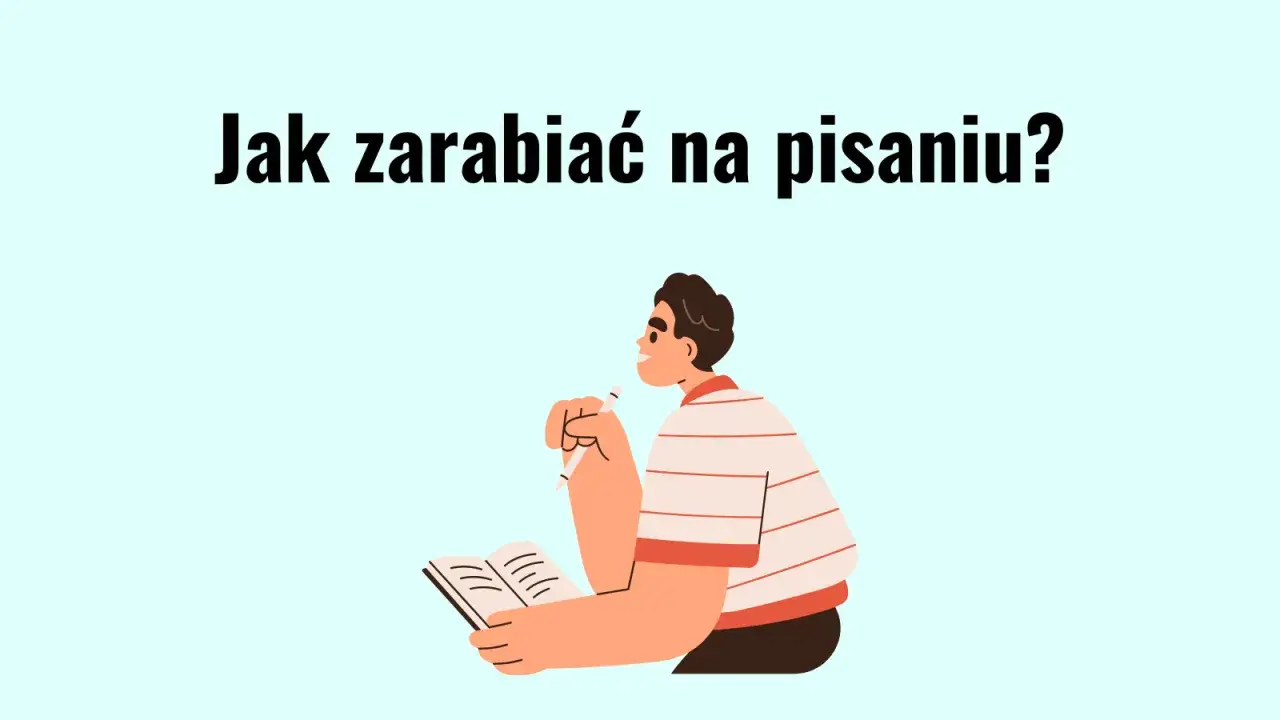 Mężczyzna z notatnikiem i długopisem zastanawia się, jak sprzedać tekst piosenki.