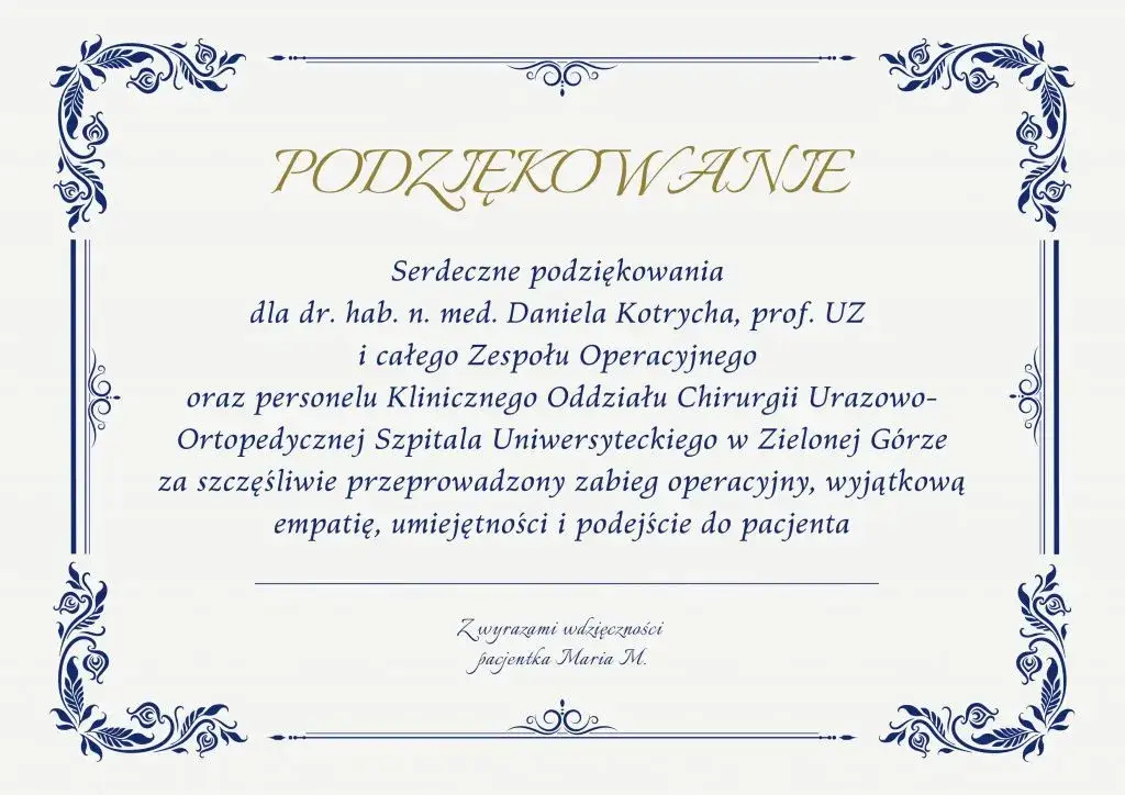 Przygotuj tekst podziękowania dla osoby, która została zaproszona i zaskocz ją