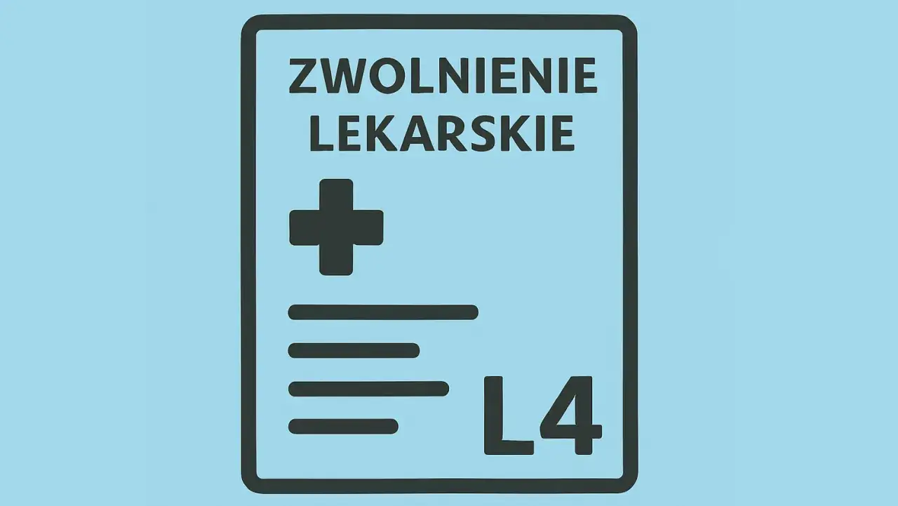 Ikona zwolnienia lekarskiego, symbol L4.