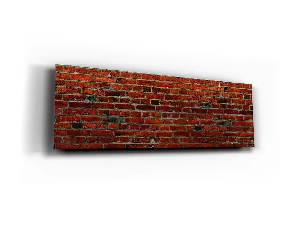 Realistyczna tapeta cegła czerwona, imitująca starą, chropowatą ścianę z widocznymi spoinami i nierównościami.