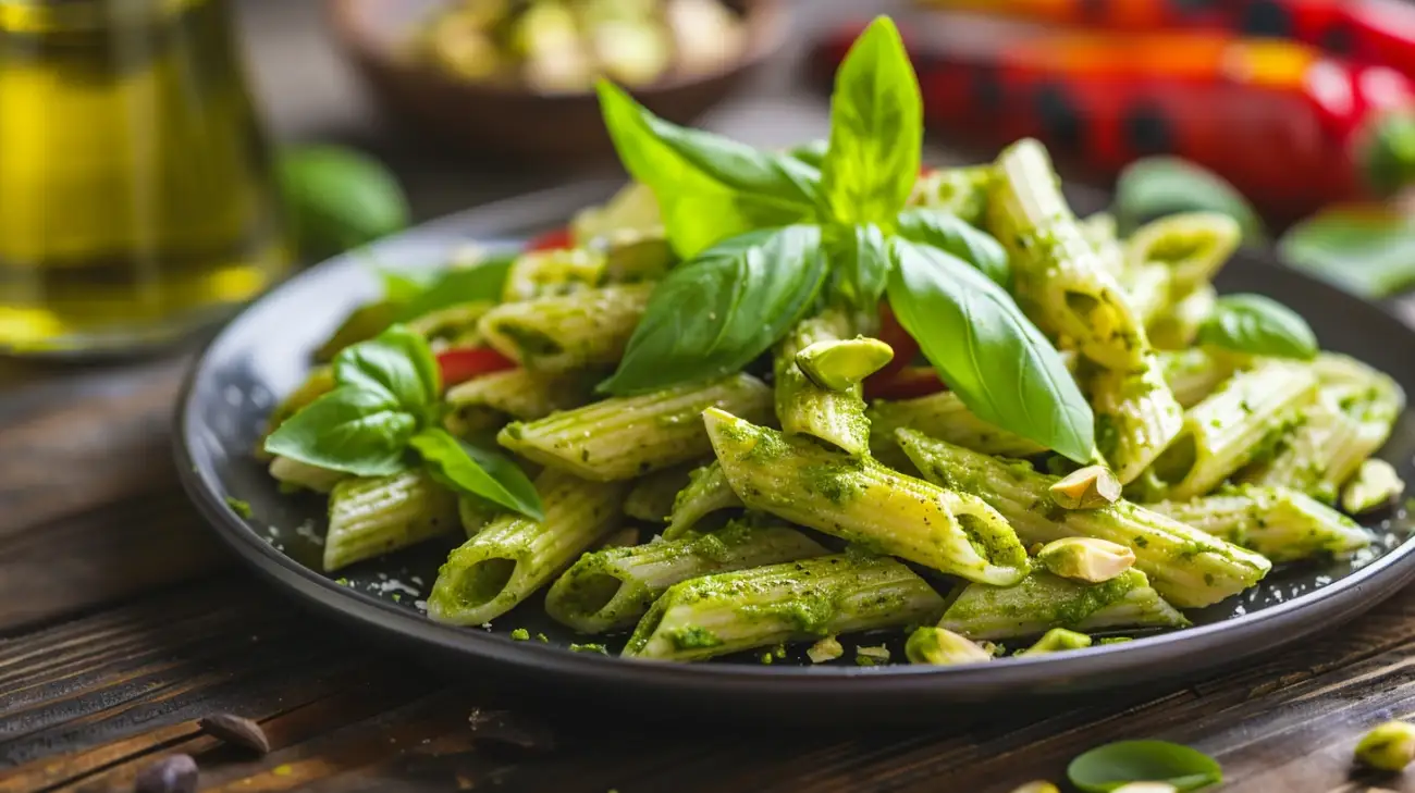 Makaron z sosem pistacjowym: Nutka orzecha w domowym menu