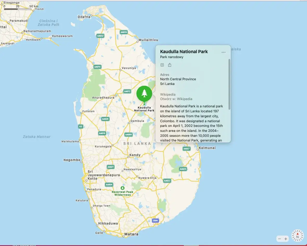 Szczegółowa mapa Cejlonu: ukształtowanie terenu i lokalizacja geograficzna