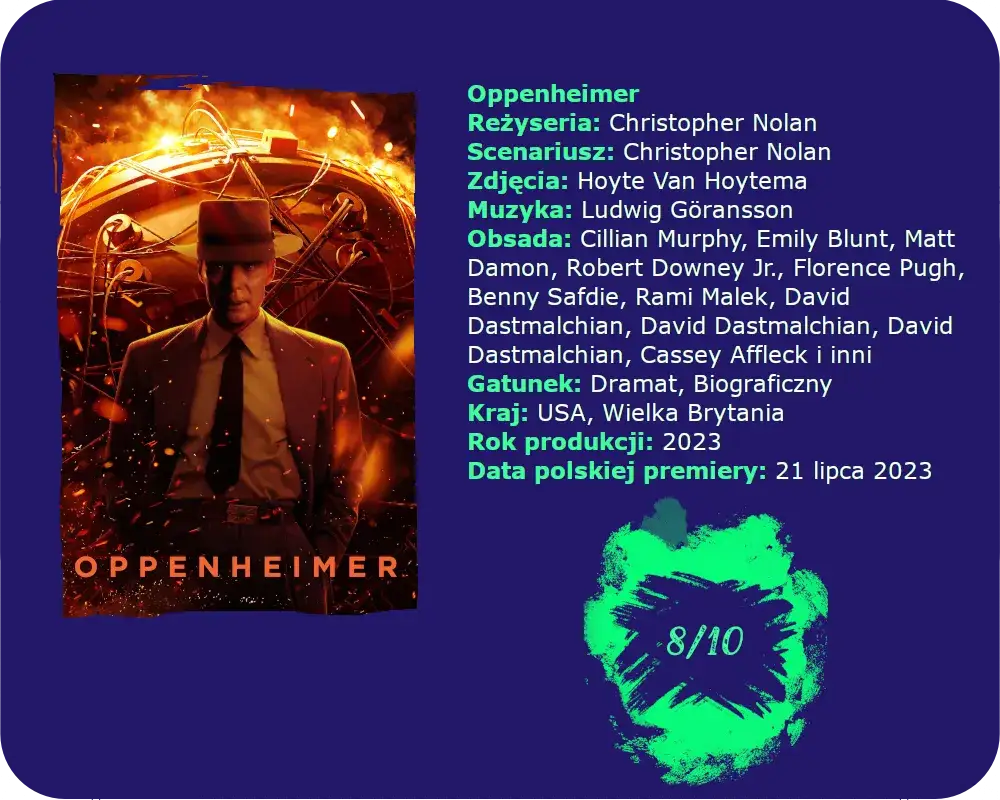 Recenzja filmu Oppenheimer - Czy nowy film Nolana wart zobaczenia?