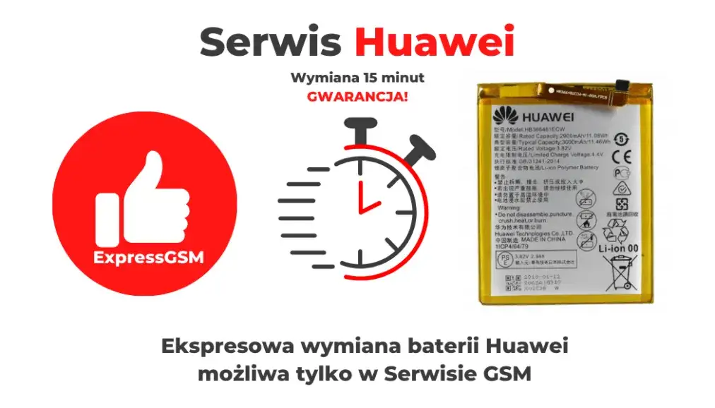 Ile kosztuje wymiana baterii w Huawei? Sprawdź ceny i modele