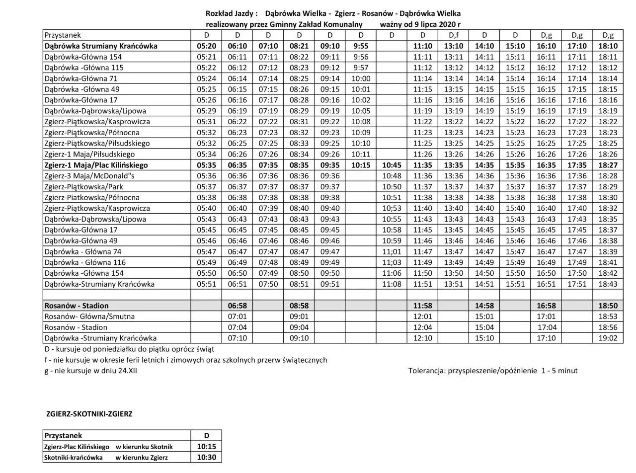 Rozkład jazdy 8 Zgierz – Sprawdź godziny i przystanki autobusu