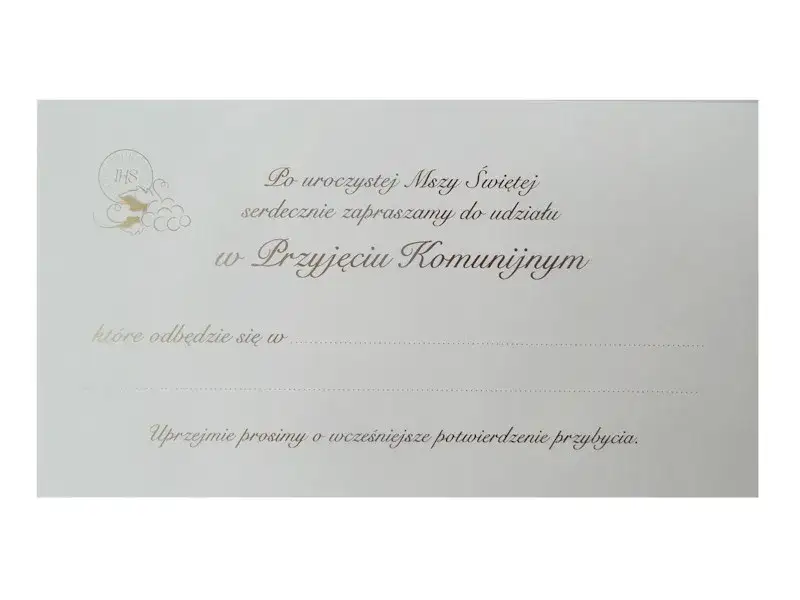 Jak wypisać zaproszenie na komunię dla chrzestnego z sercem