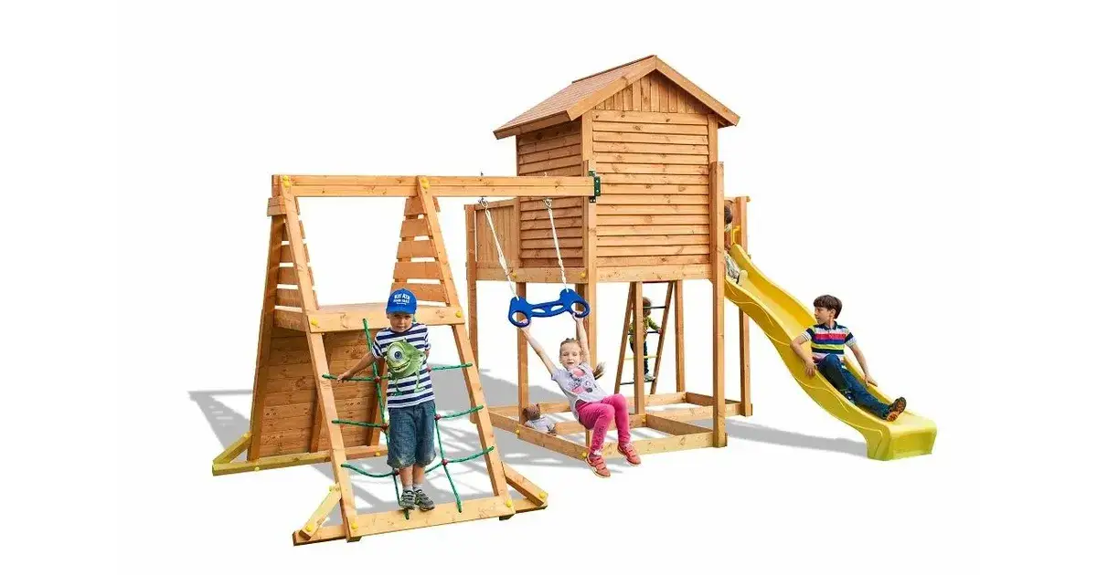 Plac zabaw z drewna: Samodzielna budowa oszczędź i zbuduj bezpiecznie